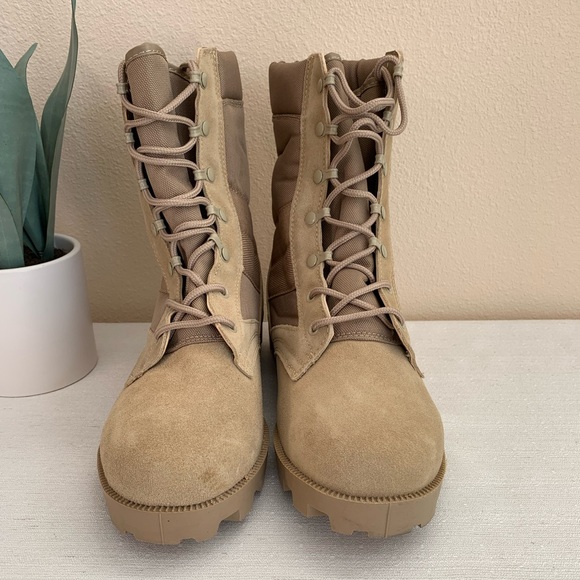 New Rothco Sand Suede Lace Up Combat Jungle Boots Men’s 9W - Picture 5 of 12